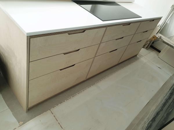 Plywood kitchen cabinets